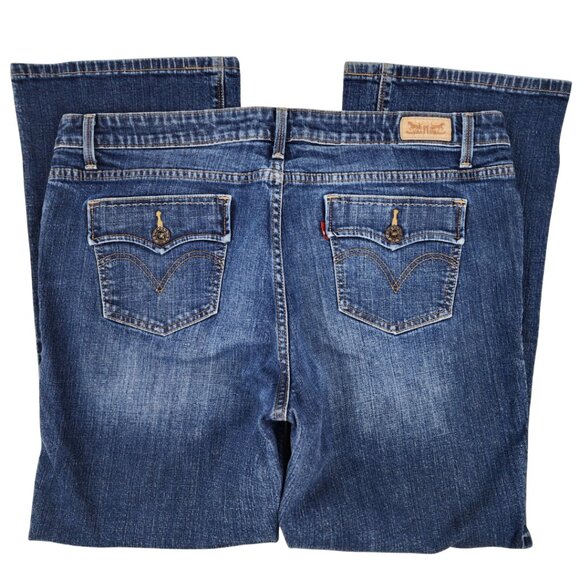 Levi’s 590 Boot Cut Womens 18 18S 38x28 Mid Rise Jeans Open Top Flap Pockets - Picture 5 of 14